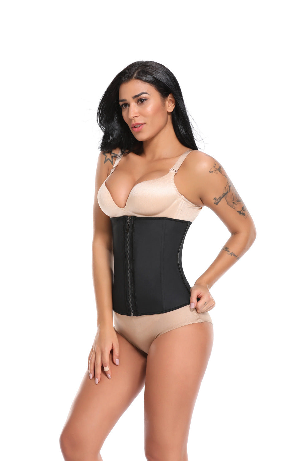Corset Body Shaper Latex Waist Trainer Zipper Underbust Slim Tummy Waist Cincher Slimming Briefs Shaper Belt Shapewear Women