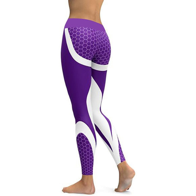 Mesh Pattern Print Leggings
