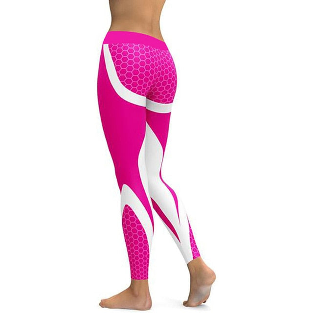Mesh Pattern Print Leggings