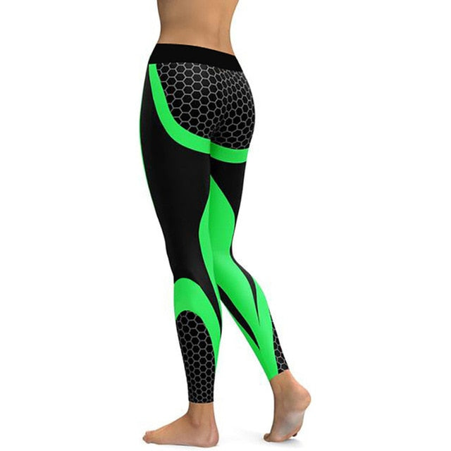 Mesh Pattern Print Leggings